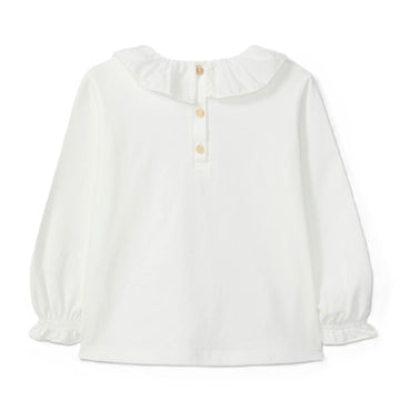 T-shirt manica lunga collo arriccaito