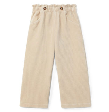 Pantaloni bimba in velluto a gamba larga