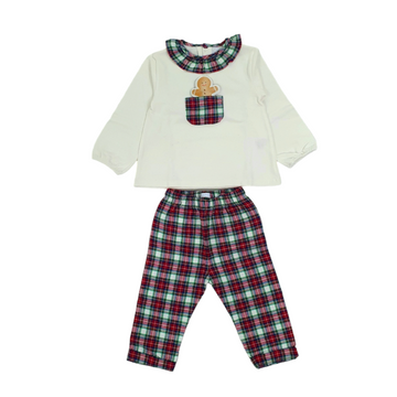 Pigiama caldo cotone tartan Laranjinha
