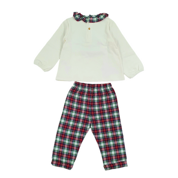 Pigiama caldo cotone tartan Laranjinha