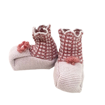 Scarpina in lana con ricamo Marlù