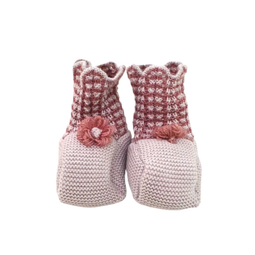 Scarpina in lana con ricamo Marlù