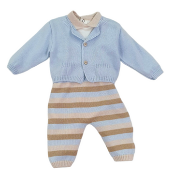 Completo neonato in lana 3 pezzi Marlù