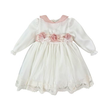 Abito neonata battesimale con pizzo