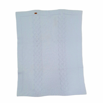 Copertina pura lana con rombi Marlù