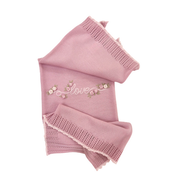 Set nascita neonata con roselline