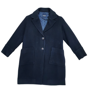 Cappotto girl misto lana nero