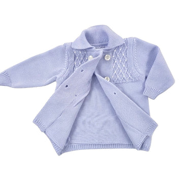 Cappottino neonato punto smock doppio petto