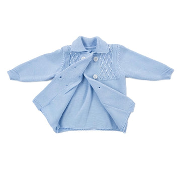 Cappottino neonato punto smock doppio petto