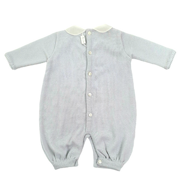 Pagliaccetto in lana con valenciennes