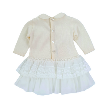 Abito cerimonia in lana con fiocco Ladia