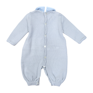 Tutina in lana con ricamo punto smock Ladia
