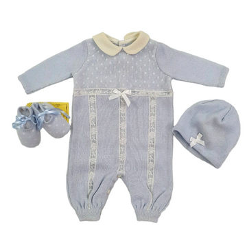 Set uscita clinica in lana e valenciennes Ladia