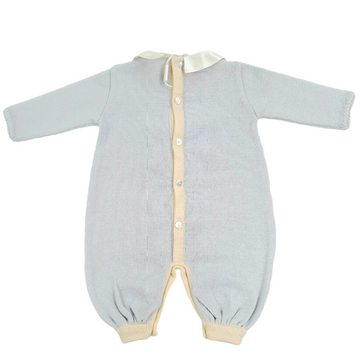 Pagliaccetto in lana con valenciennes