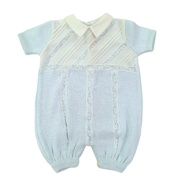 Pagliaccetto in filo con pizzo valenciennes