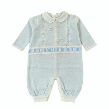 Pagliaccetto in filo cotone pizzo e ricamo Ladia