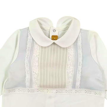 Pagliaccetto in filo cotone e pizzo Ladia