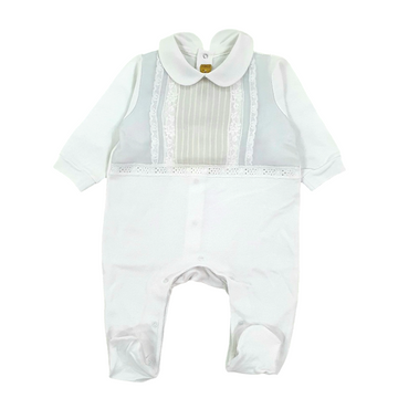 Pagliaccetto in filo cotone e pizzo Ladia