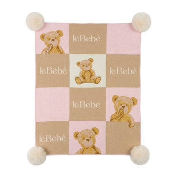 Copertina Rosa Teddy misto lana cashmere