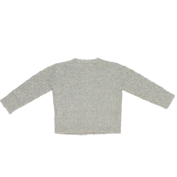 Cardigan Bimba misto lana con roselline