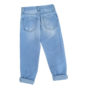 Jeans girl con strappi su gamba