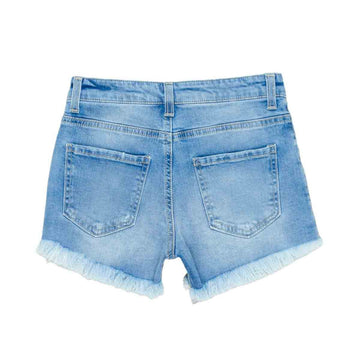 Shorts jeans 5 tasche con strappo