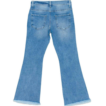 Jeans girl cinque tasche con strappo