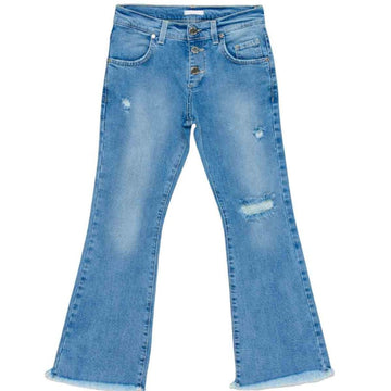 Jeans girl cinque tasche con strappo