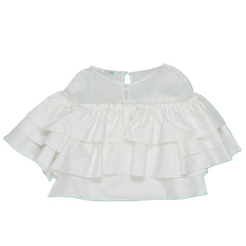 Top in cotone con balze
