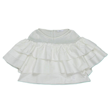 Top in cotone con balze
