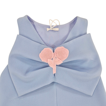 Abito girl smanicato con fiocco