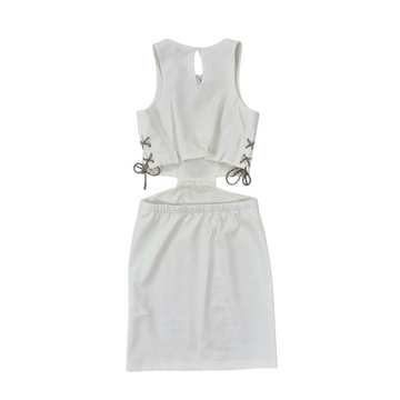 Abito Girl cut out con laccio lurex