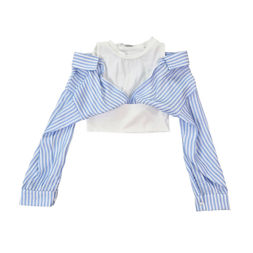 Top camicia Girl cotone Lù Lù