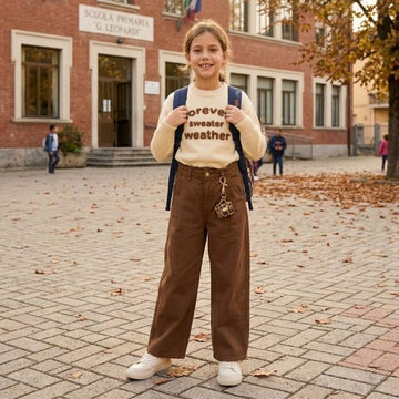 Pantalone Jeans Bimba con mini borsetta
