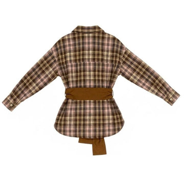 Camicia Bambina over con cintura