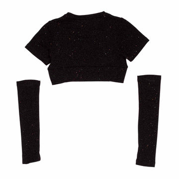 T-shirt Bambina lurex con manicotti