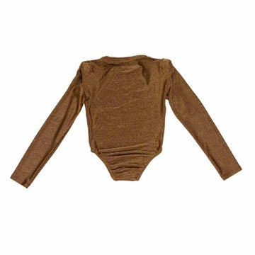 Body lurex Bambina manica lunga