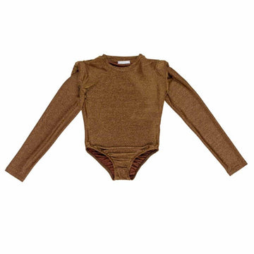 Body lurex Bambina manica lunga