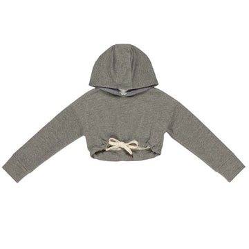 Felpa Bambina Cropped con cappuccio