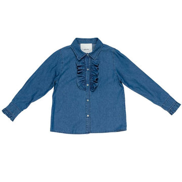 Camicia Jeans Bambina con rouche