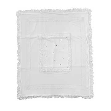 Copertina in cotone con ricamo