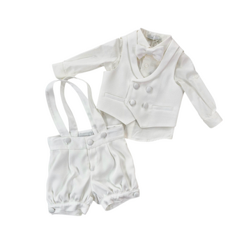 Completo cerimonia neonato 4 pezzi