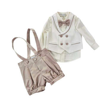 Completo cerimonia neonato 4 pezzi