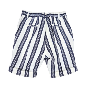 Bermuda bimbo in lino e cotone a righe