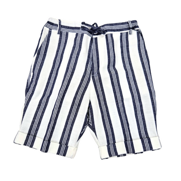 Bermuda bimbo in lino e cotone a righe
