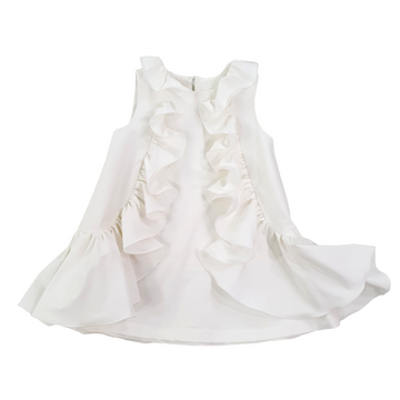 Abito con volant e rouches