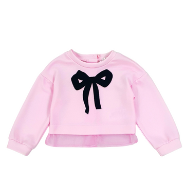 Felpa con ricamo fiocco Miss Grant