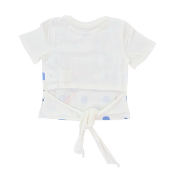 T-shirt bimba cut-on con stampa strass