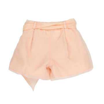 Shorts Bambina in organza con fiocco