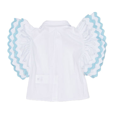 Camicia bambina maniche volant